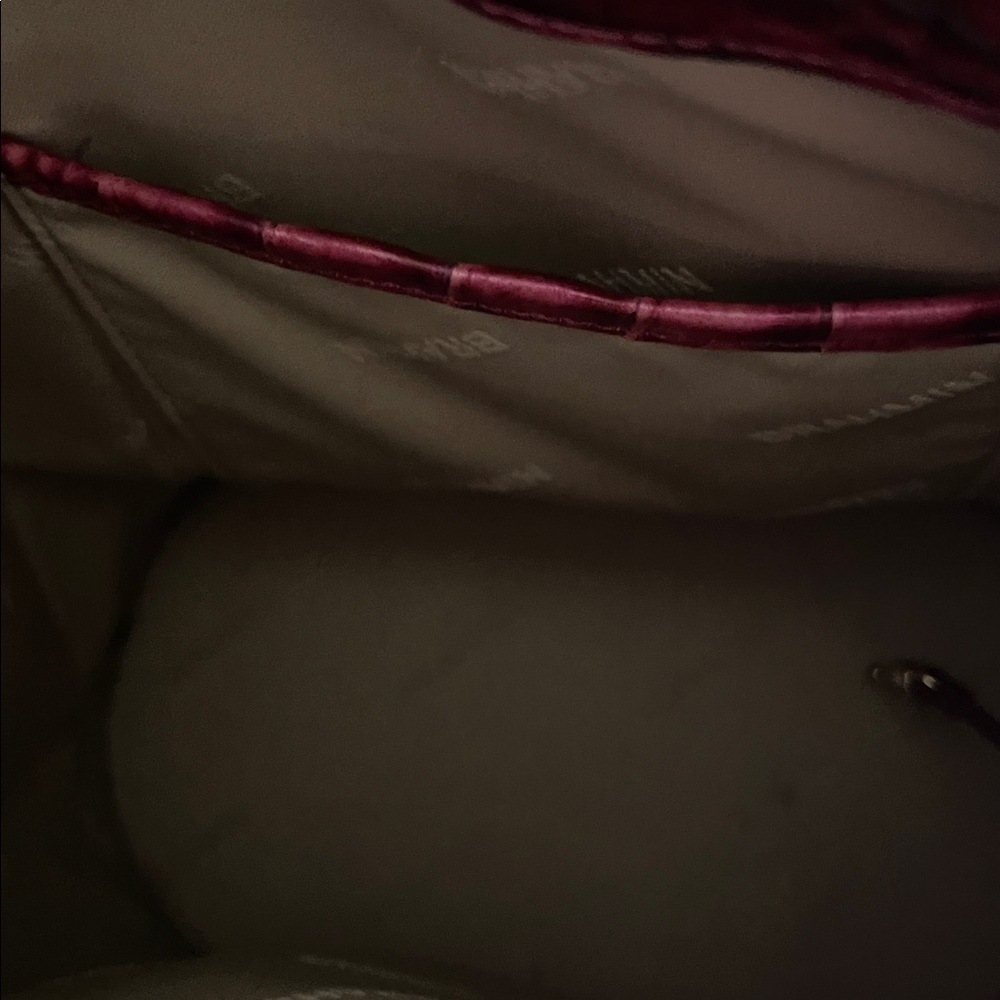 Brahmin-Embossed Backpack - Rich pomagranate color. - Picture 6 of 7